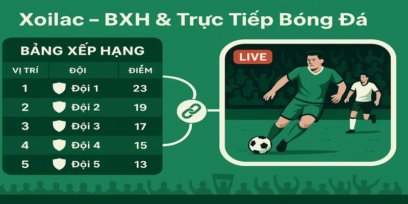 Bảng xếp hạng kết hợp song song trực tiếp bóng đá