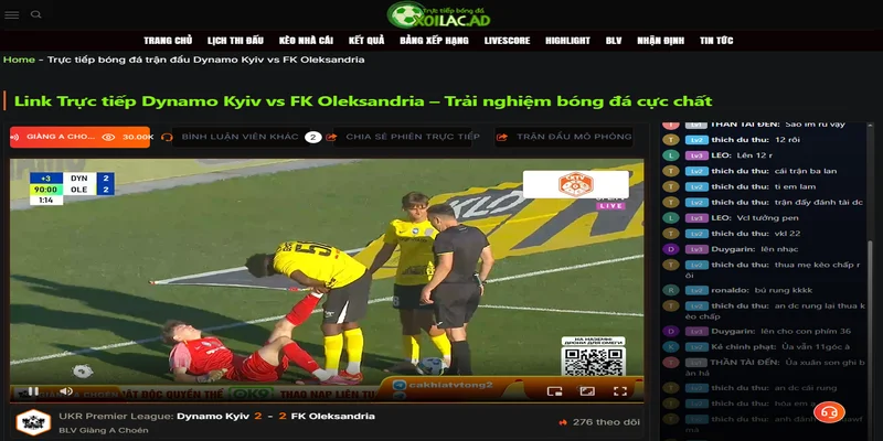 Cảm nhận đầy đủ hơn khi xem trực tiếp bóng đá xôi lạc