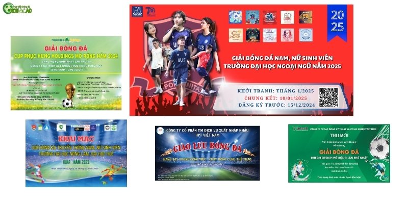 Một số thư mời, poster mời đăng ký tham gia các trận đấu, giải đấu bóng đá
